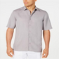 Camisa Alfani Masculina Lagoon Stretch Linho Misto Cinza Tamanho Grande