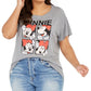 Camiseta feminina moderna da Minnie Plus da Modern Lux, cinza, tamanho 3X