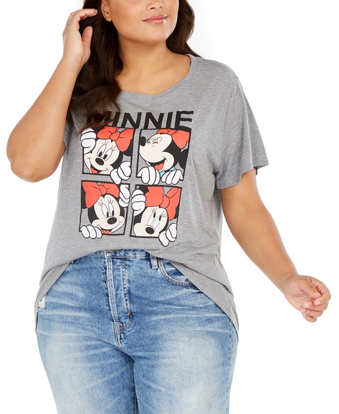 Camiseta feminina moderna da Minnie Plus da Modern Lux, cinza, tamanho 3X