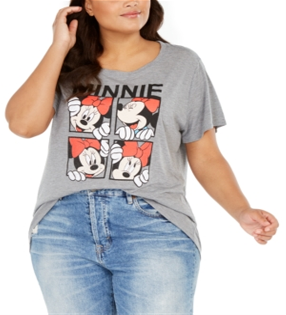 Camiseta feminina moderna da Minnie Plus da Modern Lux, cinza, tamanho 3X