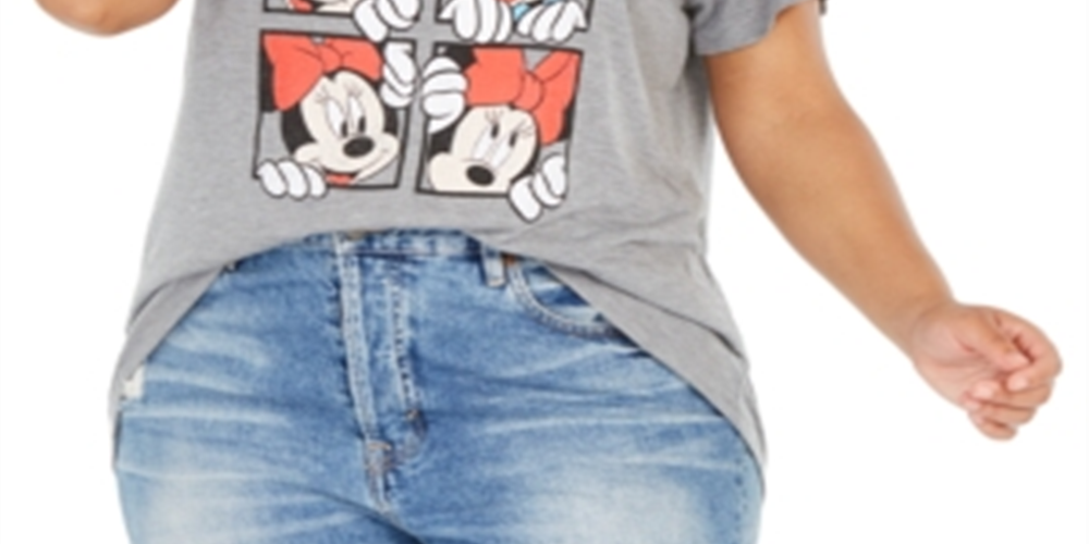 Camiseta feminina moderna da Minnie Plus da Modern Lux, cinza, tamanho 3X