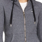 Tommy Hilfiger Sport Waffle Knit Hoodie com zíper, cinza, tamanho GG, feminino