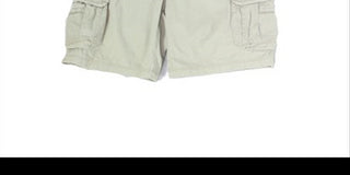 Calça cargo masculina Unionbay com cinto, cintura média, frente plana, bege, tamanho 34