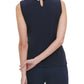 Blusa sem mangas feminina Tommy Hilfiger azul marinho tamanho P