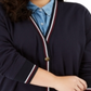 Tommy Hilfiger Cardigan Feminino Manga Longa Aberto Azul Tamanho 0X