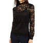 Blusa de renda feminina INC International Concepts, branca, tamanho pequeno