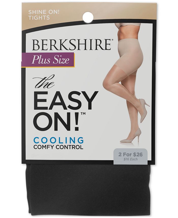Meia-calça Berkshire Plus Shine Feminina Easy On! Control Top Preta Tamanho Pequeno