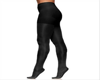 Meia-calça Berkshire Plus Shine Feminina Easy On! Control Top Preta Tamanho Pequeno