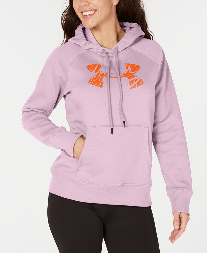Under Armour Rival Logo Fleece Hoodie Feminino Cinza Tamanho Médio