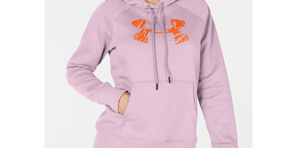 Under Armour Rival Logo Fleece Hoodie Feminino Cinza Tamanho Médio