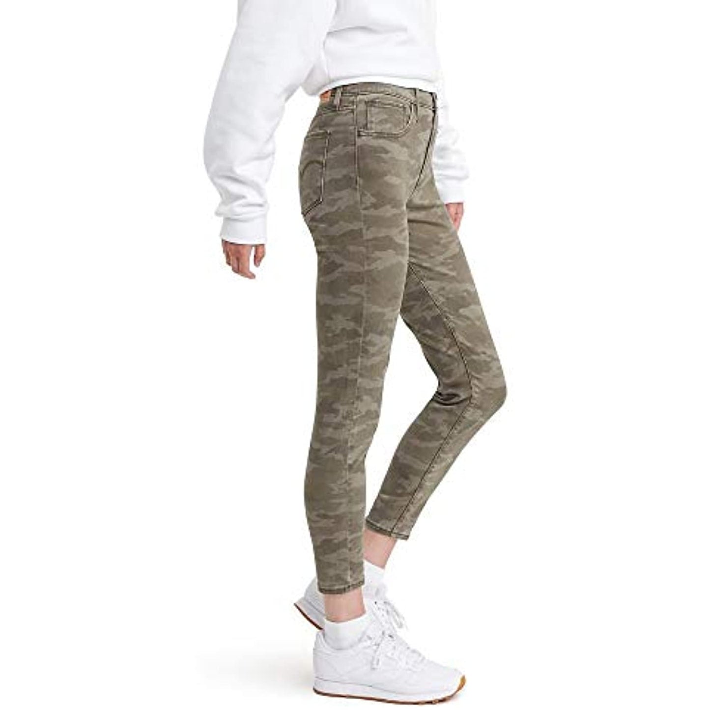 Calça jeans Levi's 720 High Rise Super Skinny Crop Camo Feminina Verde Tamanho 26