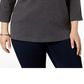 Karen Scott Blusa feminina de algodão com decote redondo, tamanho 3X, branca