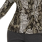 Blusa feminina com estampa animal e frente torcida INC International Concepts - Verde, tamanho XX-G