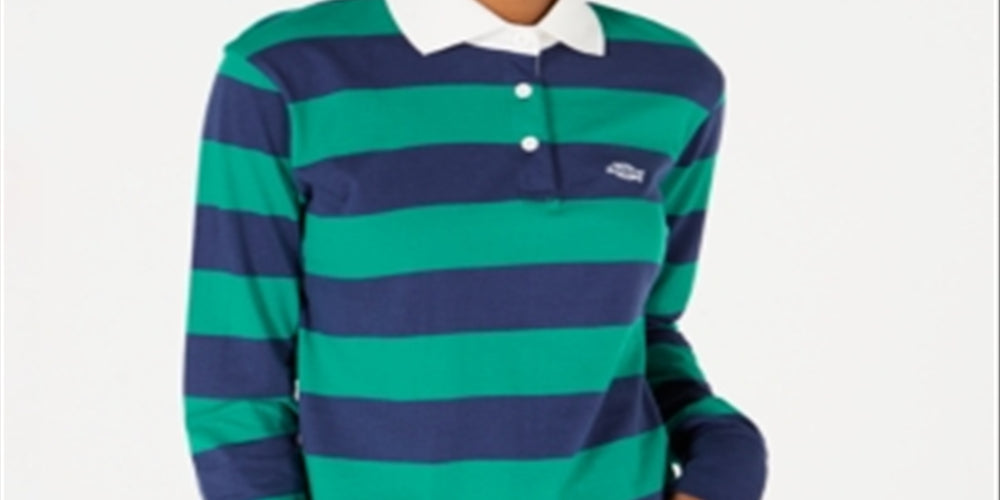 Camisa de rugby feminina Dickies de algodão, verde, tamanho grande