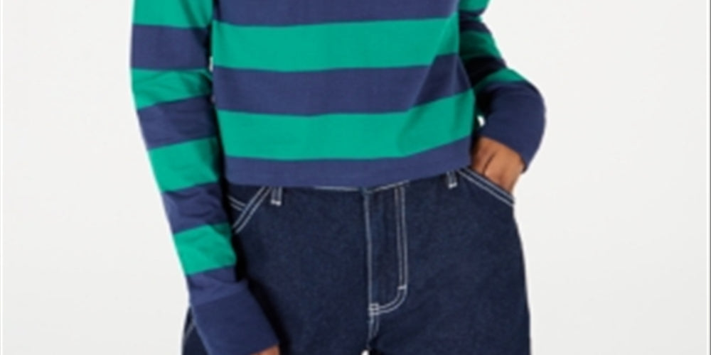 Camisa de rugby feminina Dickies de algodão, verde, tamanho grande