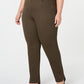 Jeans feminino estilo &amp; co plus size com controle de barriga, perna reta, verde, tamanho 14W