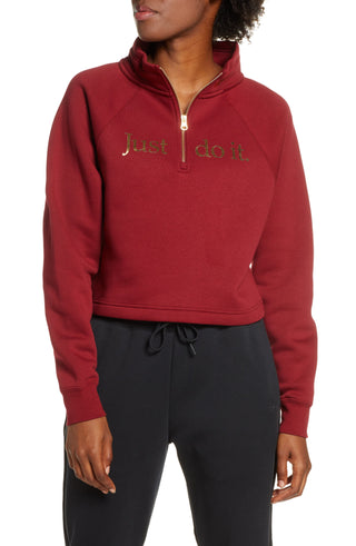 Moletom Nike Funnel Half Zip Shine Cotton Jimmy Jazz Feminino Vermelho Tamanho P