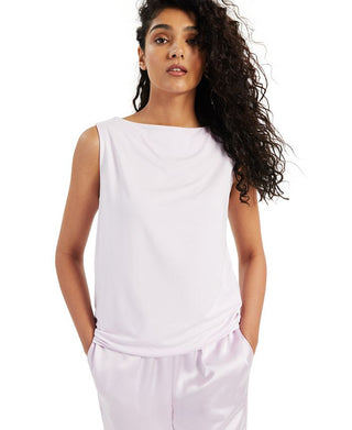 Alfani Modern Lounge Boat Neck Tank Top Feminino Roxo Tamanho Médio