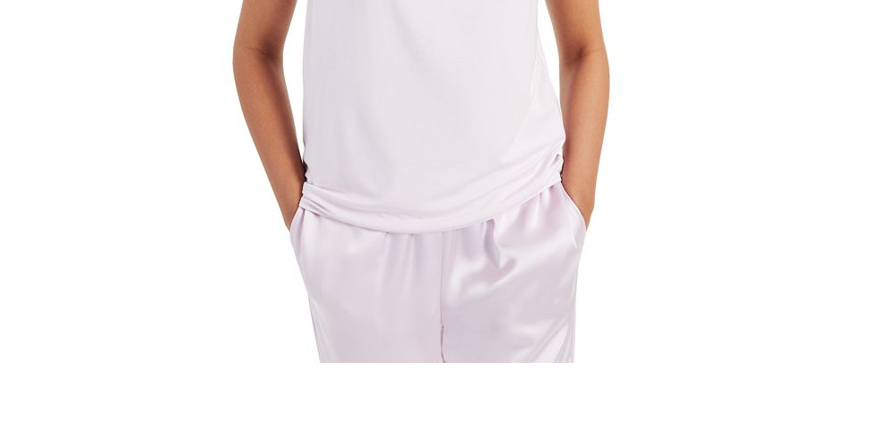 Alfani Modern Lounge Boat Neck Tank Top Feminino Roxo Tamanho Médio