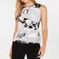 Blusa Calvin Klein Feminina Sem Mangas Patchwork Floral Cinza Tamanho Pequeno M