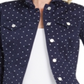 Jaqueta jeans estampada feminina Charter Club azul tamanho pequeno