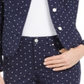 Jaqueta jeans estampada feminina Charter Club azul tamanho pequeno
