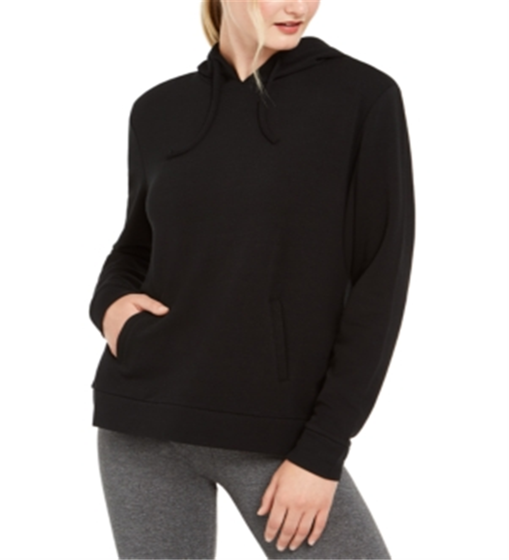 Moletom com capuz feminino 32 Degrees com cordão, preto, tamanho pequeno