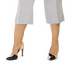 Calça curta de sarja Calvin Klein feminina plus size com zíper e bolso cinza, tamanho 24W