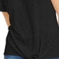 Camiseta feminina com amarração frontal da INC International Concepts, preta, tamanho pequeno e pequeno