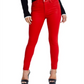 Calça jeans skinny com revestimento Guess feminina vermelha tamanho 29