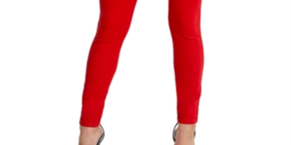 Calça jeans skinny com revestimento Guess feminina vermelha tamanho 29