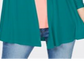 Karen Scott Cardigan Feminino Frente Aberta Azul Tamanho Pequeno