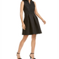 Vestido feminino bordado Pappagallo, preto, tamanho 4