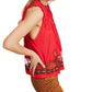 Blusa feminina sem mangas com estampa e gola redonda, tamanho grande, vermelha, da Free People