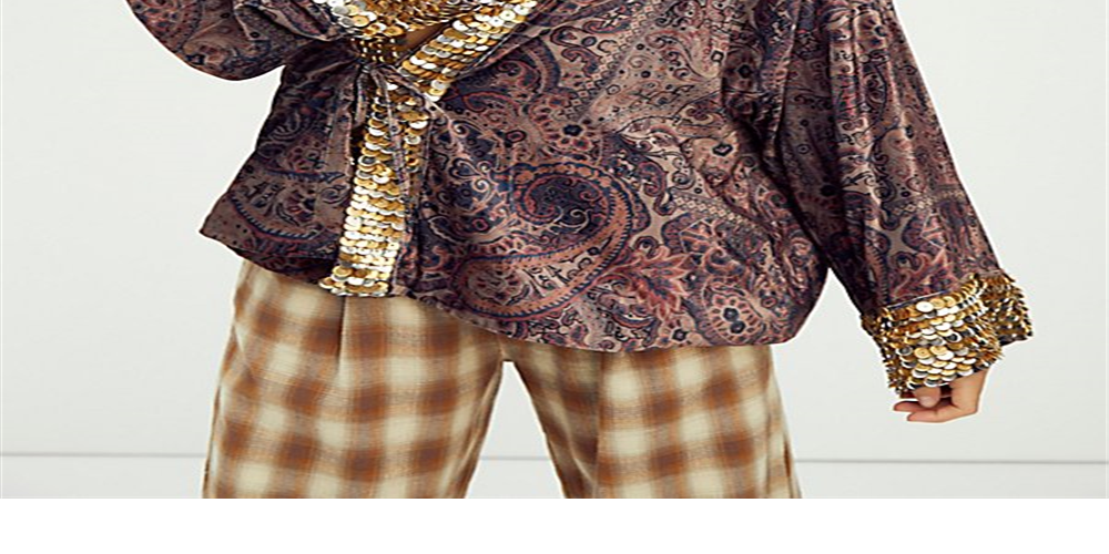 Kimono Layla Embelezado Lavado Top Marrom Tamanho Pequeno para Mulheres da Free People