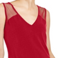 INC International Concepts Top feminino sem mangas Illusion Inset - Vermelho Tamanho -XL