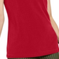 INC International Concepts Top feminino sem mangas Illusion Inset - Vermelho Tamanho -XL