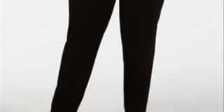 Calça Alfani Feminina Plus Size Contrast Waist Pull On Preta Tamanho 14W