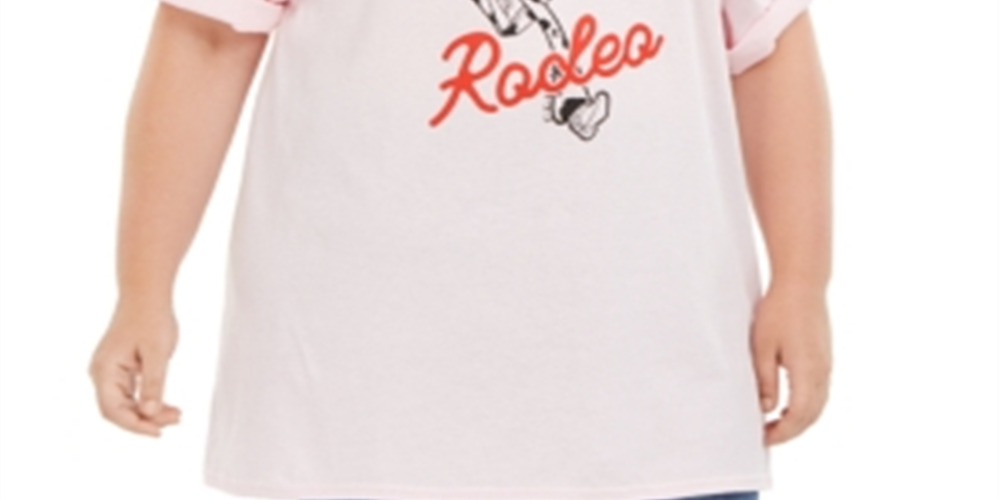 Camiseta feminina Mighty Fine Trendy Plus Cotton Not My First Rodeo Graphic, rosa, tamanho 1X