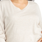 Top plus size feminino estilo &amp; co com decote em V, bege, tamanho 1X