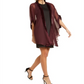 Kimono Wrap Feminino de Veludo com Borda da INC International Concepts Roxo Tamanho Regular