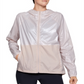 Jaquetas casuais femininas Under Armour sem jeans Apex Metallic Woven Full Zip Jacket rosa tamanho GG