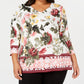 Charter Club Feminino Plus Size V Neck Garden Top Branco Tamanho 0X