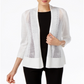 Cardigan Alfani Feminino Novelty Stitch Branco Tamanho X-Grande