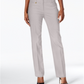 Calça feminina JM Collection Tummy Control Curvy Fit Cinza Tamanho 4 Petite