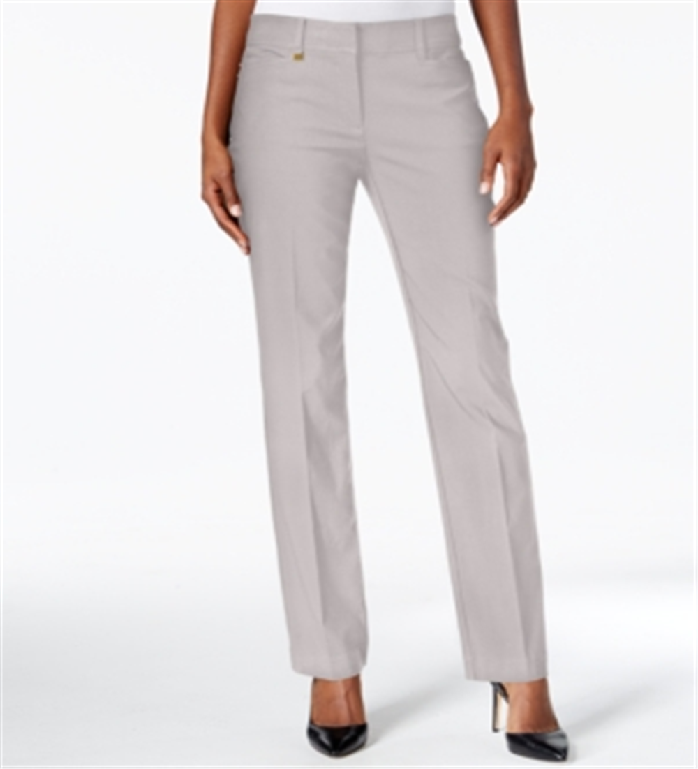 Calça feminina JM Collection Tummy Control Curvy Fit Cinza Tamanho 4 Petite