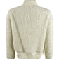 Suéter Derek Heart Junior Half Zip com gola alta, branco, tamanho médio