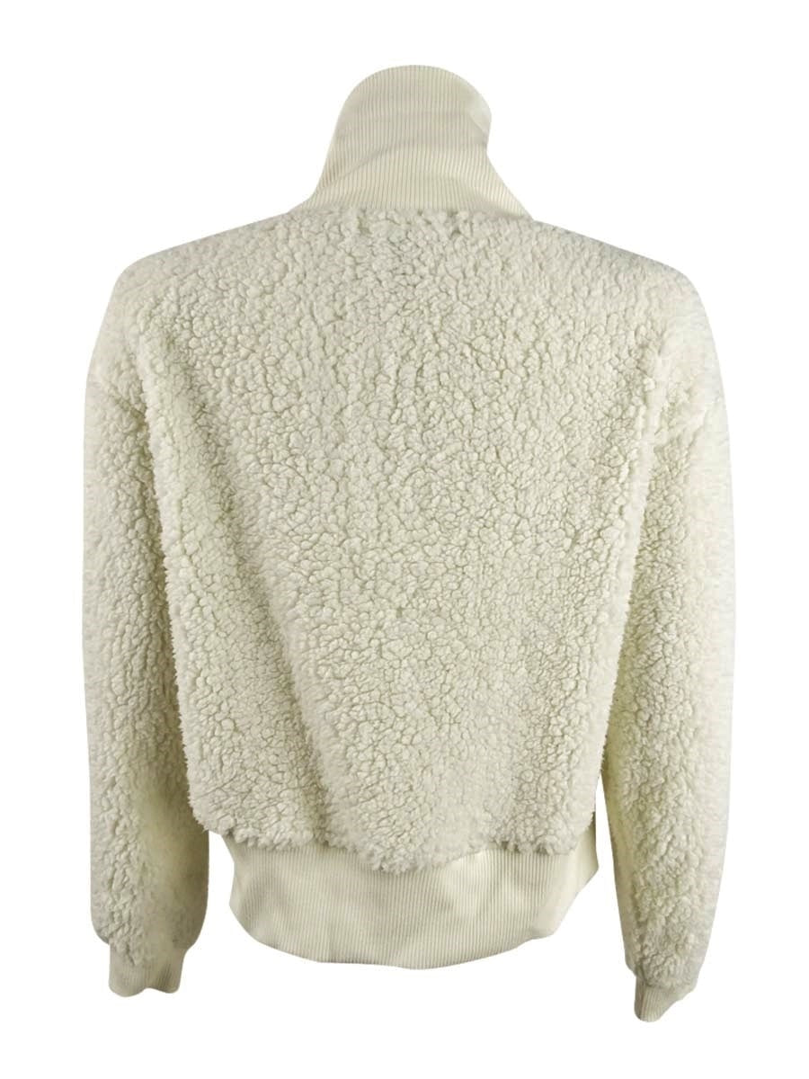 Suéter Derek Heart Junior Half Zip com gola alta, branco, tamanho médio