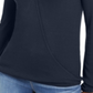 INC International Concepts Blusa feminina canelada sobrepeliz azul tamanho X-S