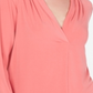 Blusa feminina Charter Club manga comprida gola V rosa tamanho pequeno